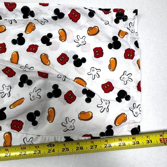 Disney Parks Mickey Mouse Print Pajama Bottoms XXXL Pants‎ Lounge White EUC - Picture 6 of 8
